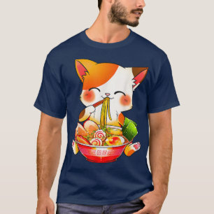 Ramen Cat Neko Anime Kawaii Japanisch T-Shirt