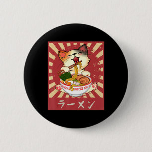 Ramen Cat Neko Anime Kawaii Japanischer Merch Gesc Button