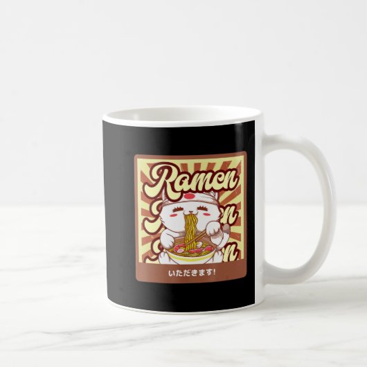 Ramen Cat Neko Anime Kawaii Japanisches Cat Lover  Kaffeetasse (Rechts)