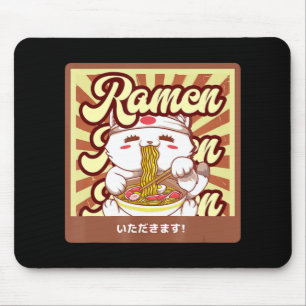 Ramen Cat Neko Anime Kawaii Japanisches Cat Lover  Mousepad