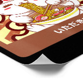 Ramen Cat Neko Anime Kawaii Japanisches Cat Lover  Poster (Ecke)