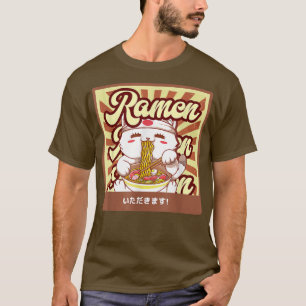 Ramen Cat Neko Anime Kawaii Japanisches Cat Lover  T-Shirt