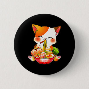 Ramen Cat Neko Anime Kawaii japanisches Geschenk G Button
