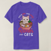 Ramen Cat Neko Anime Kawaii Otaku Girl T-Shirt (Design vorne)
