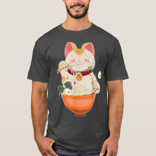 Ramen Cat Neko Anime Otaku Kawaii japanische Gesch T-Shirt