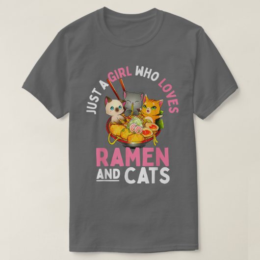 Ramen Cat Neko Kawaii Anime Cats Gift Girl Teen Gi T-Shirt (Design vorne)