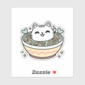 Ramen Cat - Niedlich Kawaii Aufkleber (Blatt)