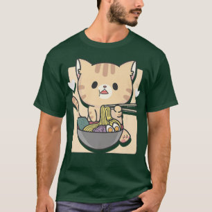 Ramen Cat Otaku Ästhetik Kawaii  T-Shirt