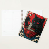 Ramen Cat Planner Japanese Ukiyo-e Black Cat Anime Planer (Anzeige)