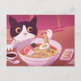 Ramen Cat Postcard Postkarte