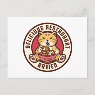 Ramen Cat  Postkarte