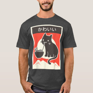 Ramen Cat Tshirt Kawaii Anime T-Shirt Japanisches 
