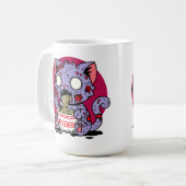 Ramen Cat Zombie Kaffeetasse (Vorderseite Links)