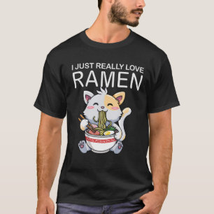 Ramen Cats Kawaii Anime japanisches Essen wie Nodd T-Shirt
