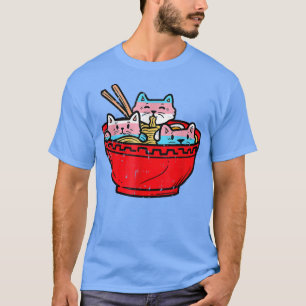Ramen Cats Transgender Trans Pride Flag Japanisch T-Shirt