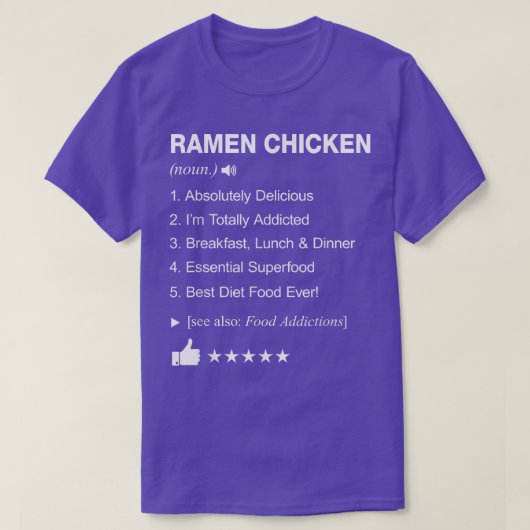 Ramen Chicken Definition: Funny T-Shirt (Design vorne)