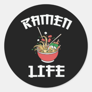 Ramen Club Team   Ramen Life Love Design Runder Aufkleber