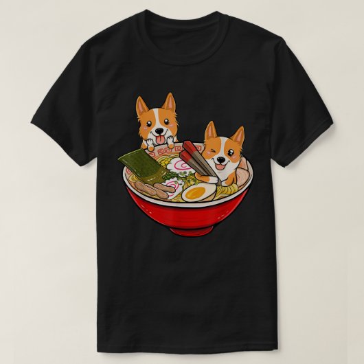Ramen Corgi Dog 1153 T-Shirt (Design vorne)