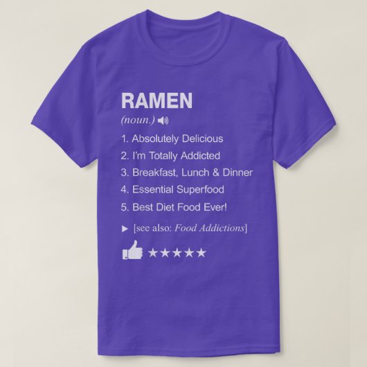 Ramen Definition bedeutet Funny T-Shirt (Design vorne)