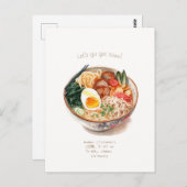 Ramen Einladung Postkarte (Vorne/Hinten)