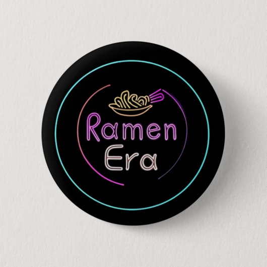 RAMEN ERA, japanisches Essen, NEON STYLE Button (Vorderseite)