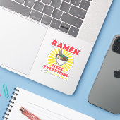 Ramen fixt alles - Funny Ramen Quote Design Aufkleber (Laptop mit iPhone)