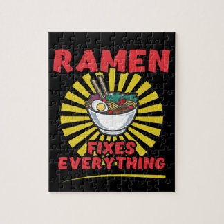 Ramen fixt alles - Funny Ramen Quote Design Puzzle