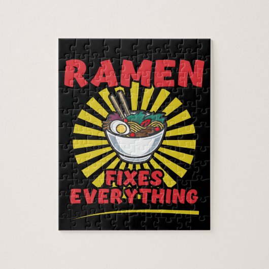 Ramen fixt alles - Funny Ramen Quote Design Puzzle (Vertikal)