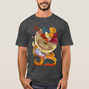 Ramen Food Monster von Kawaii Anime T-Shirt Japani