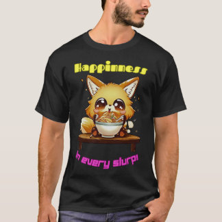 Ramen Fox Niedlich Kawaii Japanisch Anime Noodles  T-Shirt