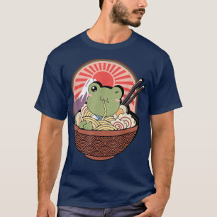 Ramen Frog Bowl Japanische Nudeln Niedlicher Frosc T-Shirt