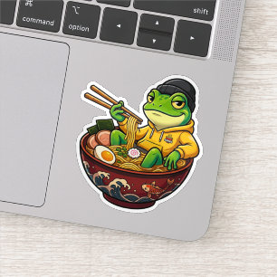 Ramen-Frosch-Aufkleber Aufkleber