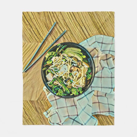 Ramen Geburtstagsgeschenk Fleecedecke (Vorderseite)