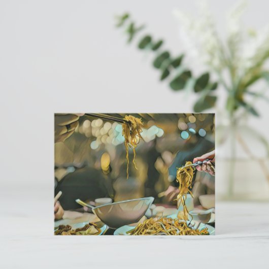 Ramen Geburtstagsgeschenk Postkarte (Stehend Vorderseite)