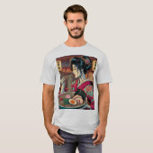 Ramen & Geisha - Ukiyo-e Style Art" T-Shirt (Vorne ganz)