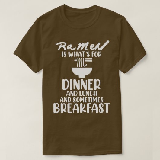 Ramen ist zum Abendessen Anime Kawaii Ramen Noodle T-Shirt (Design vorne)