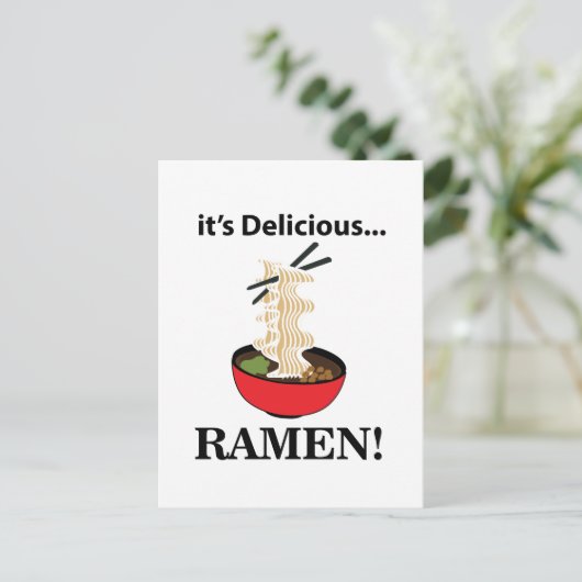 Ramen It's Delicious Ramen Postkarte (Stehend Vorderseite)