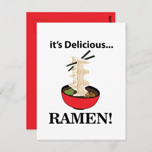 Ramen It's Delicious Ramen Postkarte (Vorne/Hinten)