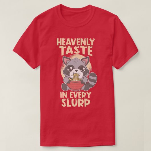 Ramen Japan Kawaii Anime Noodle Bowl Racoon1629 T-Shirt (Design vorne)