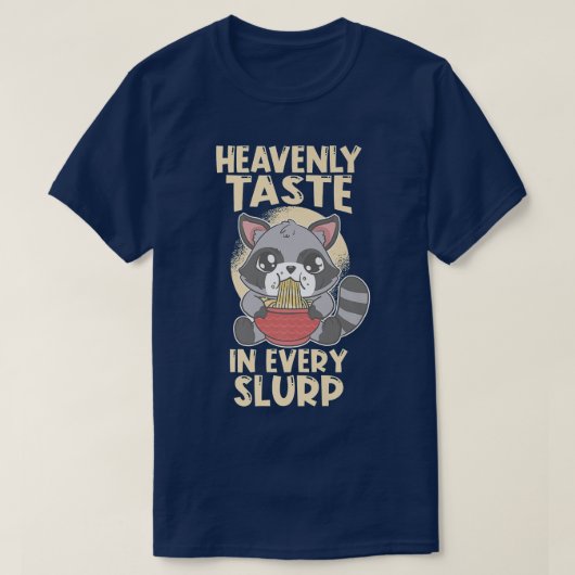 Ramen Japan Kawaii Anime Noodle Bowl Racoon 1628 T-Shirt (Design vorne)