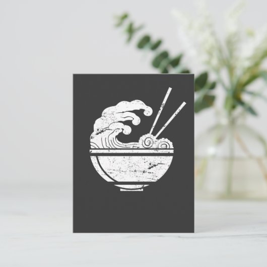 Ramen Japan Schüssel Feinschmecker Postkarte (Stehend Vorderseite)