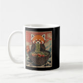 Ramen Japanese Graphic Tees Red Panda Anime Shirts Kaffeetasse (Links)