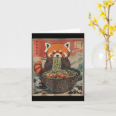 Ramen Japanese Graphic Tees Red Panda Anime Shirts Karte (Gelbe Blume)