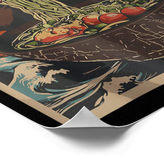 Ramen Japanese Graphic Tees Red Panda Anime Shirts Poster (Ecke)