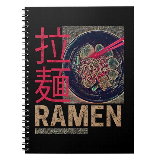 Ramen Japanese Noodle Anime Vintag Notizblock (Vorderseite)