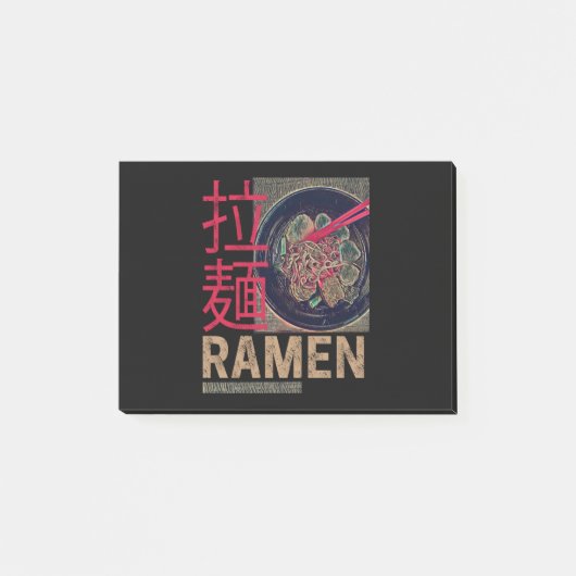 Ramen Japanese Noodle Anime Vintag Post-it Klebezettel (Vorderseite)