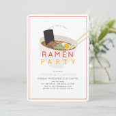 Ramen Japanisch Chinesischer Noodle Geburtstag Einladung (Stehend Vorderseite)