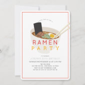 Ramen Japanisch Chinesischer Noodle Geburtstag Einladung (Vorderseite)