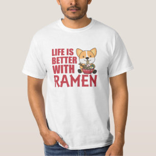 Ramen Japanisch Noodles Sweet Corgi Eats Ramen T-Shirt