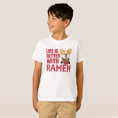 Ramen Japanisch Noodles Sweet Corgi Eats Ramen T-Shirt (Vorne ganz)
